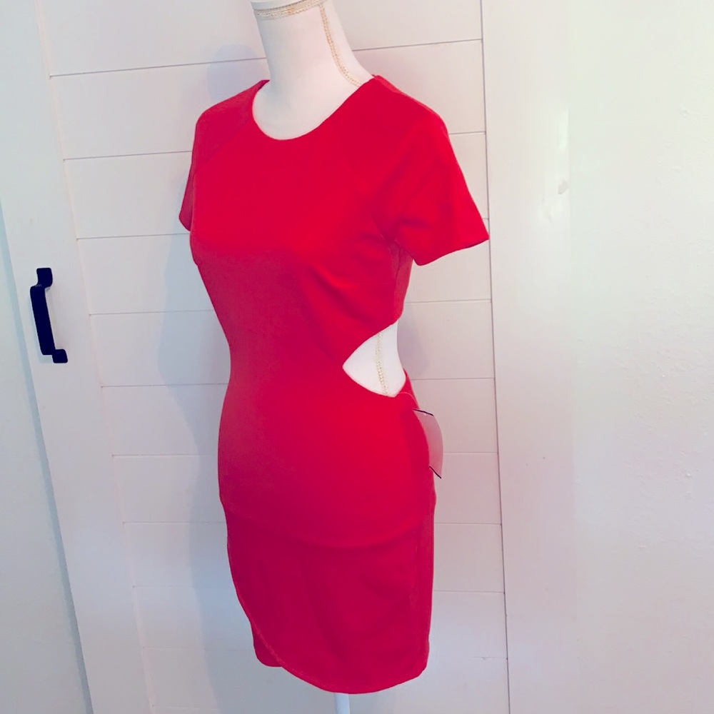 Coral Cutout Dress NWT
